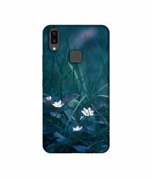 Amazon Brand - Solimo Designer White Flower 3D Printed Hard Back Case Mobile Cover for Vivo V9 / V9 Pro