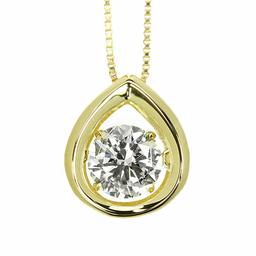 Amazon Collection (AMBZO) K18 Yellow Gold Dancing Stone Necklace Dancing Diamond 0.5 ct Drop Shape (J.I1.VG Equivalent) GP0010YG-05