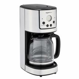 AmazonBasics 12-Cup Digital Coffee Maker with Reusable Filter, Black and Stainless Steel