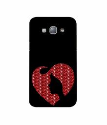 Amazon Brand - Solimo Designer Heart Shape Lady with Glitter 3D Printed Hard Back Case Mobile Cover for Samsung Galaxy A8