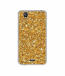 Amazon Brand - Solimo Designer Golden Sparkle UV Printed Soft Back Case Mobile Cover for Gionee P5 Mini