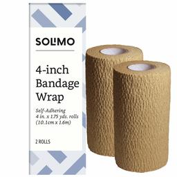 Amazon Brand - Solimo Self-Adhering Bandage, 4