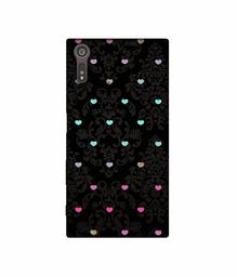 Amazon Brand - Solimo Designer Heart Texture 3D Printed Hard Back Case Mobile Cover for Sony Xperia XZ Dual