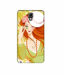 Amazon Brand - Solimo Designer Lady with Hat 3D Printed Hard Back Case Mobile Cover for Samsung Galaxy Note 3 Neo