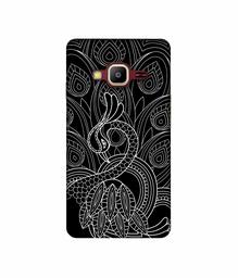 Amazon Brand - Solimo Designer Peacock Feather Pattern 3D Printed Hard Back Case Mobile Cover for Samsung Z2