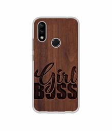 Amazon Brand - Solimo Designer Girl Boss On Wood UV Printed Soft Back Case Mobile Cover for Lenovo A6 Note