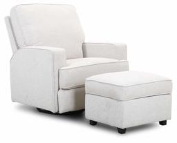 Amazon Brand – Ravenna Home Modern Swivel Recliner with Storage Ottoman, 33.9