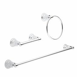 AmazonBasics Classic 3-Piece Set, Polished Chrome