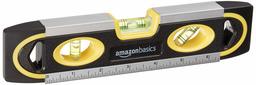 AmazonBasics Magnetic Torpedo Level and Ruler - 9-Inch