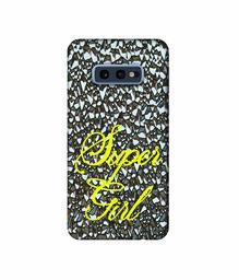 Amazon Brand - Solimo Designer Super Girl On Foil 3D Printed Hard Back Case Mobile Cover for Samsung Galaxy S10e