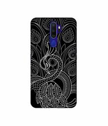 Amazon Brand - Solimo Designer Peacock Feather Pattern 3D Printed Hard Back Case Mobile Cover for Oppo A9 (2020)