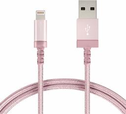 AmazonBasics Nylon Braided Lightning to USB A Cable, MFi Certified Apple iPhone Charger, Rose Gold, 3-Foot