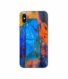 Amazon Brand - Solimo Designer Blue and Orange Brush 3D Printed Hard Back Case Mobile Cover for Apple iPhone Xs Max