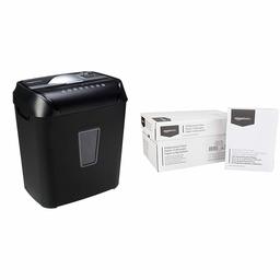 AmazonBasics 12-Sheet Cross-Cut Paper and Credit Card Home Office Shredder & 92 Bright Multipurpose Copy Paper - 8.5 x 11 Inches, 10 Ream Case (5,000 Sheets)