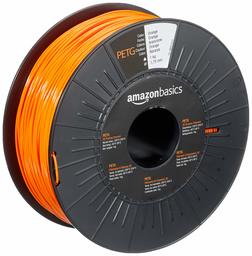 AmazonBasics PETG 3D Printer Filament, 1.75mm, Orange, 1 kg Spool