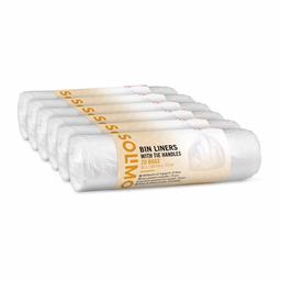 Marca Amazon - Solimo Bolsas de basura con asas - 50 litros - 6 x 20 uds.