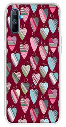 Amazon Brand - Solimo Designer Multicolor Heart Art Vectors Red Pattern Design Printed Soft Back Case Mobile Cover for Realme C3