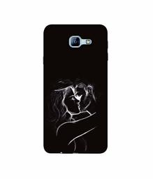 Amazon Brand - Solimo Designer Kissing Couple 3D Printed Hard Back Case Mobile Cover for Samsung Galaxy A8 (2016)