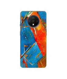 Amazon Brand - Solimo Designer Sky Blue and Orange Canvas 3D Printed Hard Back Case Mobile Cover for OnePlus 7T