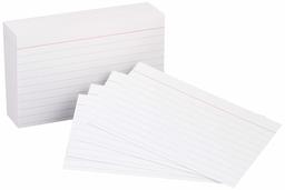 AmazonBasics Lot de 100 cartes lignées épaisses Blanc 7,6 x 12,7 cm