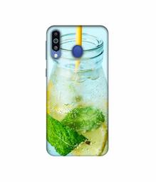 Amazon Brand - Solimo Designer Lemon Juice 3D Printed Hard Back Case Mobile Cover for Samsung Galaxy M21