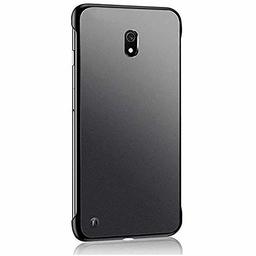 Amazon Brand - Solimo Mobile Cover (Transparent Hard Back & Slim) for Mi Redmi 8A (Black)