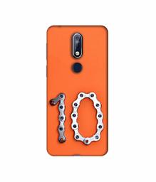 Amazon Brand - Solimo Designer Number Ten 3D Printed Hard Back Case Mobile Cover for Nokia 7.1