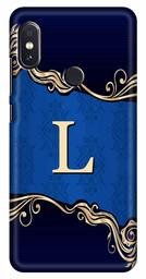 Amazon Brand - Solimo Designer Blue Pattern Alphabet-L 3D Printed Hard Back Case Mobile Cover for Xiaomi Redmi Note 5 Pro