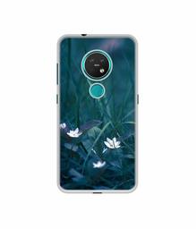 Amazon Brand - Solimo Designer White Flower UV Printed Soft Back Case Mobile Cover for Nokia 7.2