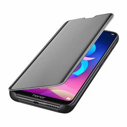 Amazon Brand - Solimo Protective Clear View flip Cover for Honor 8c (Black)