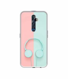 Amazon Brand - Solimo Designer Head Phone UV Printed Soft Back Case Mobile Cover for Oppo Reno 2Z