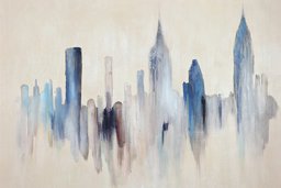 Rivet Modern Abstract City Skyscrapers on Canvas, 30