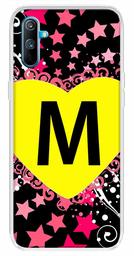 Amazon Brand - Solimo Designer Multicolor Heart Pattern Alphabet-M Printed Soft Back Case Mobile Cover for Realme C3