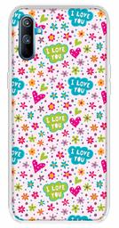 Amazon Brand - Solimo Designer Multicolor Love Pattern Design Printed Soft Back Case Mobile Cover for Realme C3