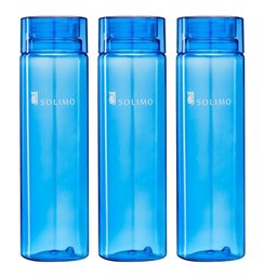 Amazon Brand - Solimo Water Bottle, 1000 ml, Set of 3, Blue