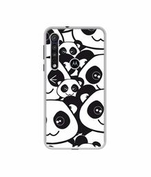 Amazon Brand - Solimo Designer Panda Texture UV Printed Soft Back Case Mobile Cover for Motorola One Macro