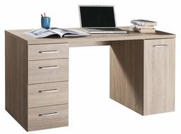 Amazon Brand - Movian 4-Drawer, 1-Door Desk, 139 x 74 x 60 cm, Light Oak