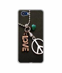 Amazon Brand - Solimo Designer Love and Peace UV Printed Soft Back Case Mobile Cover for Realme 1