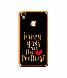 Amazon Brand - Solimo Designer Happy Girls are The Prettiest UV Printed Soft Back Case Mobile Cover for Vivo V3 Max