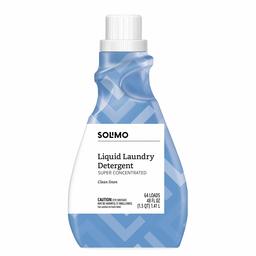 Amazon Brand - Detergente líquido concentrado Solimo, Ropa de cama limpia, 48 Fl Oz, 1