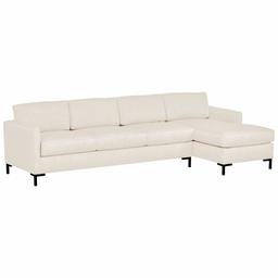 Amazon Brand – Rivet Edgewest Low Back Modern Right Chaise Sofa Sectional, 115