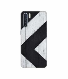 Amazon Brand - Solimo Designer Black Paint Texture on Wood 3D Printed Hard Back Case Mobile Cover for Oppo F15