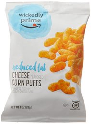 Wickedly Prime Reduced Fat Cheese-Flavored Corn Puffs, 1 Ounce