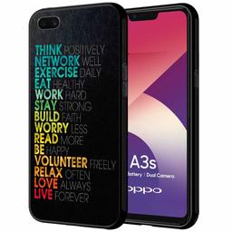 Amazon Brand - Solimo Designer Well Thought Printed Hard Back Case Mobile Cover for Oppo A3s (D1190)