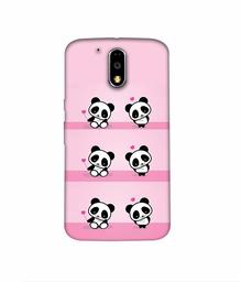 Amazon Brand - Solimo Designer Panda Pattern 3D Printed Hard Back Case Mobile Cover for Motorola Moto G4 Plus