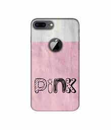 Amazon Brand - Solimo Designer Pink 3D Printed Hard Back Case Mobile Cover for Apple iPhone 8 Plus (with Logo Cut)