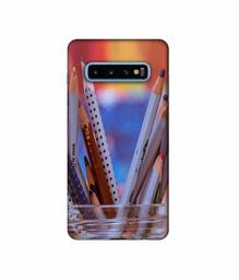 Amazon Brand - Solimo Designer Pencile 3D Printed Hard Back Case Mobile Cover for Samsung Galaxy S10 Plus