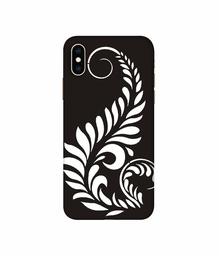 Amazon Brand - Solimo Designer Simple White Rangoli 3D Printed Hard Back Case Mobile Cover for Apple iPhone Xs Max