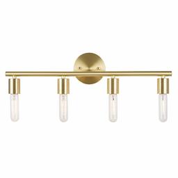 Amazon Brand – Rivet 4-Light Vanity Wall Sconce, Modern, with Bulbs, 6