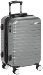 AmazonBasics - High Quality Hard Case Trolley with Swivel Castors and Built in TSA Lock, grey